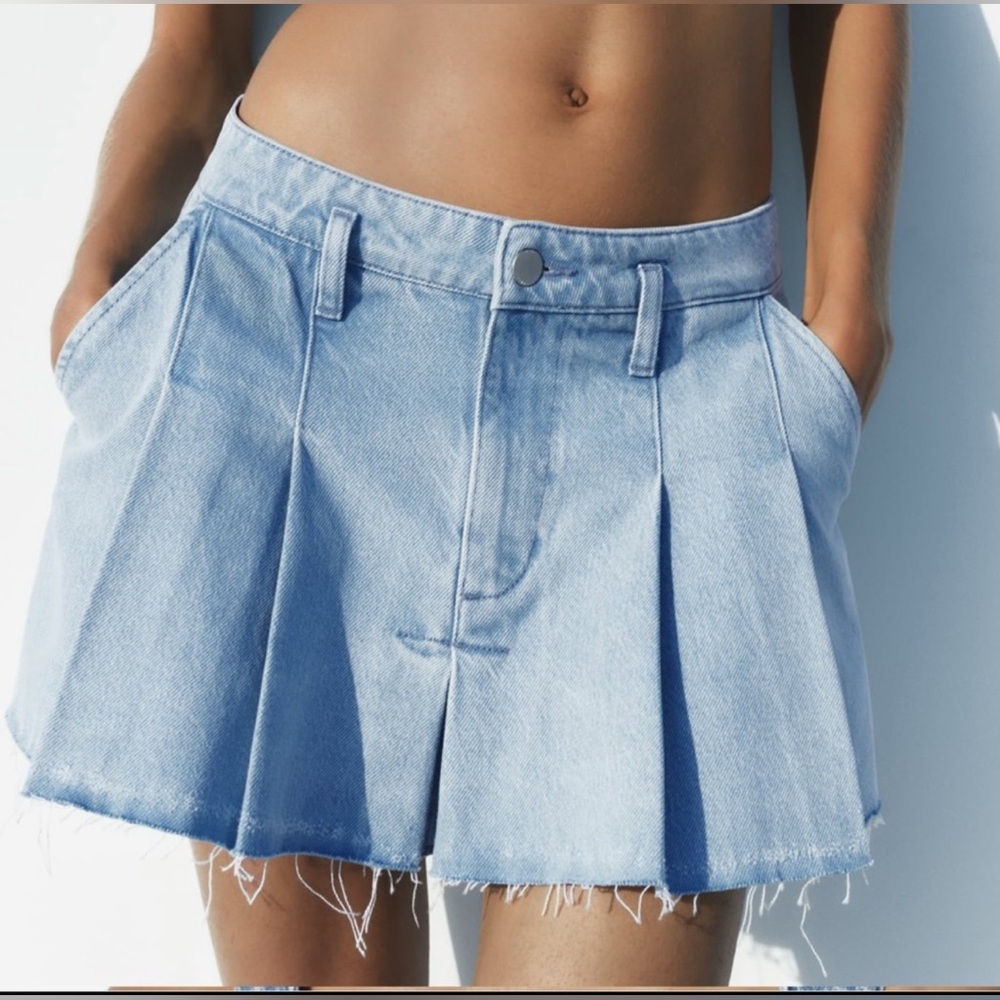 Zara Light Blue Jean Shorts